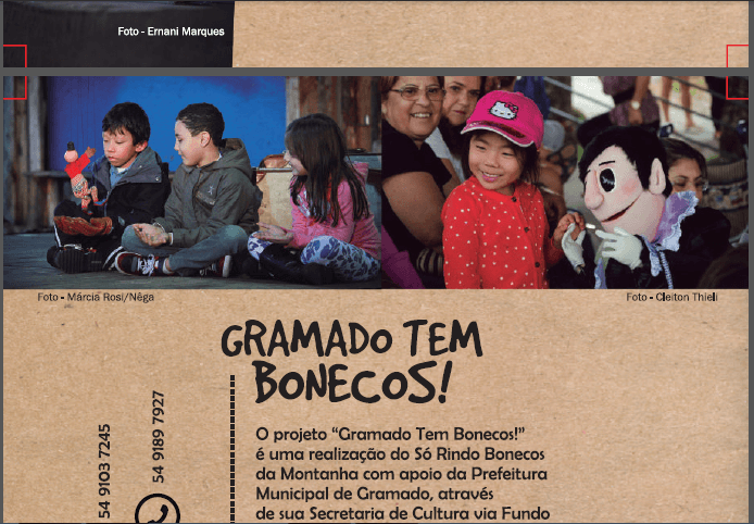 Projeto Gramado Tem Bonecos – grupo Bonecos da Montanha